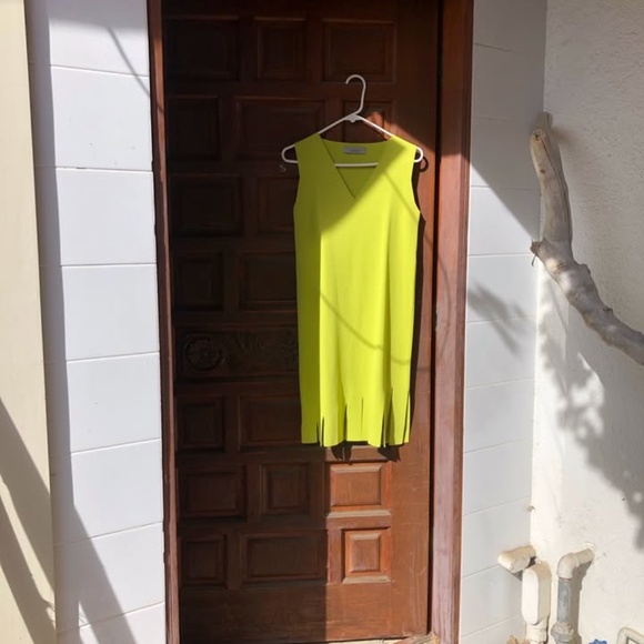 D. Exterior Designer Dress Lime Made in Italy - Picture 7 of 8